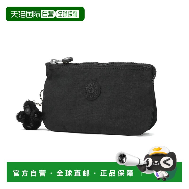 日本直邮Kipling 迷你包 尼龙轻便 2层收纳 黑色小包收纳包图片