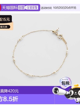 日本直邮日潮 agete 阿卡朵K10珍珠手链白色 均码叠戴简约
