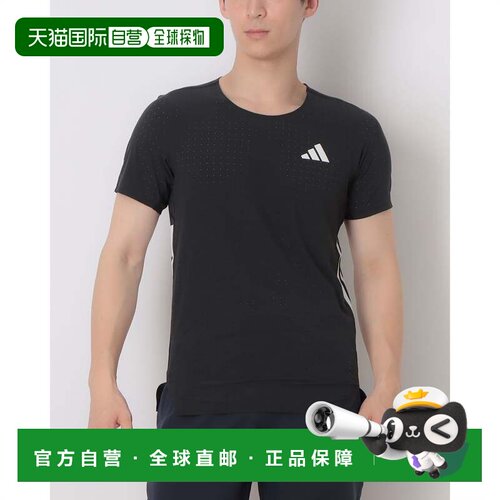 日本直邮adidas 男士田径跑步短袖T恤 Adizero 跑步短袖T恤 JF347