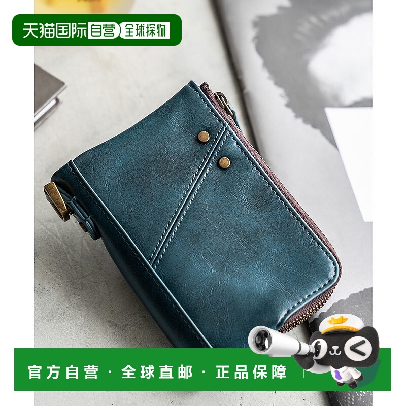 【日本直邮】device男款经典钱包绿松石蓝色合成皮革经典时尚