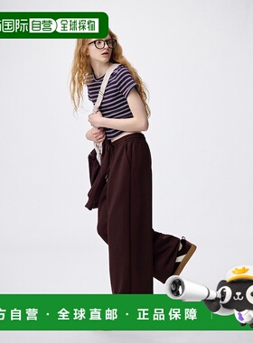 日潮跑腿GU极优 泡泡袖宽松裤长68.0-72.0cm 38 DARK BROWN WOMEN