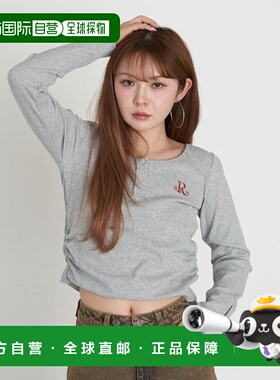 1h可退 日本直邮Ray Cassin 女装 U型领短袖T恤 胸前刺绣设计 RCN