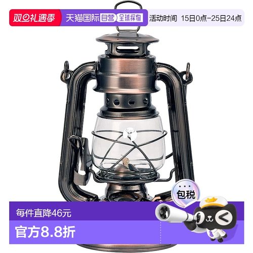 【日本直邮】鹿牌 燃料式提灯 小号油灯120x100x高190mm 青铜色
