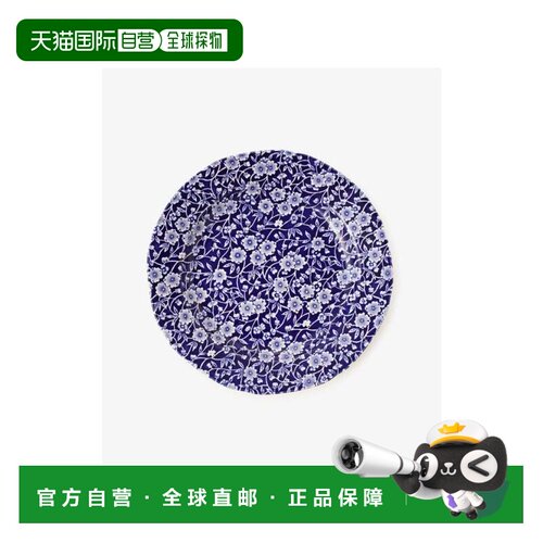 日本直邮日潮 AfternoonTea盘子21.5cm/蓝色印花/Burleigh HB24蓝