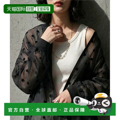 1h可退 日本直邮antiqua 女装 透视波点休闲夹克 PK01404