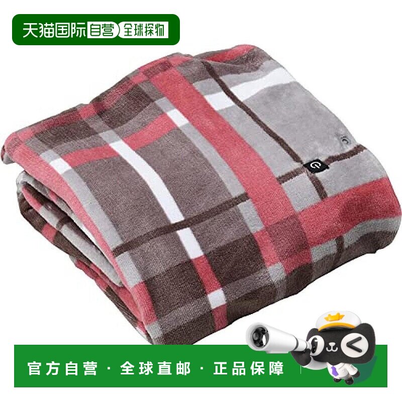 【日本直邮】山善护膝电热毯USB130×80cm可洗格子红色系YHK-US42