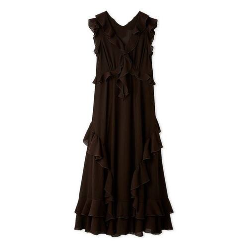 1h可退 日本直邮Lily Brown女装荷叶边蓬摆连衣裙 LWFO261173