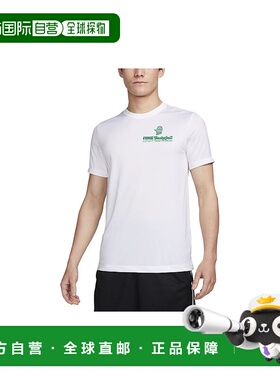 日本直邮Nike Dri-FIT 字母印花图案休闲短袖T恤 男款 白色耐克