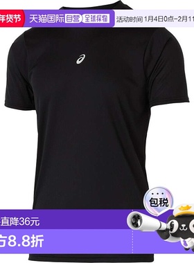 日本直邮ASICS 2031F104 中帮短袖打底衫性能黑