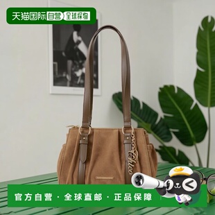 1h可退 日本直邮Chico 女装 仿皮波士顿包 立体褶皱设计搭扣手提