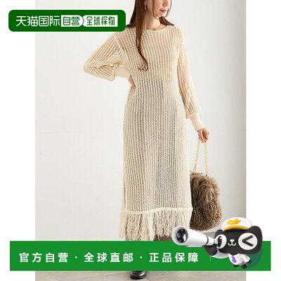 1h可退 日本直邮Te chichi 女装 弗林吉网眼针织连衣裙 宽松波西