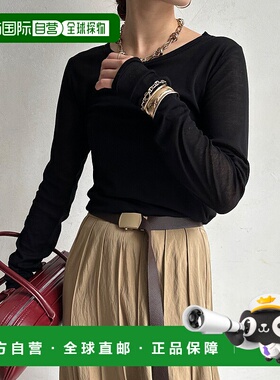 1h可退 日本直邮DouDou 女士透亮长袖棉T恤 DDZ1041206A0019