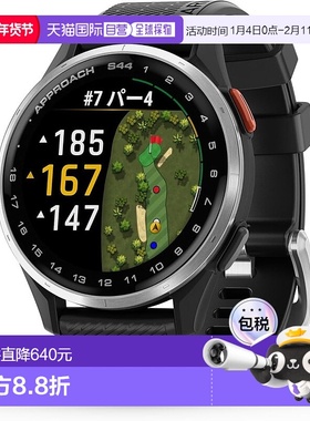 【日本直邮】佳明 Approach S44 黑色 高尔夫GPS手表 AMOLED 轻量