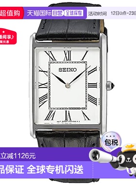 【日本直邮】SEIKO 手表 男士 方形设计 石英 SWR049 白色表盘 ×