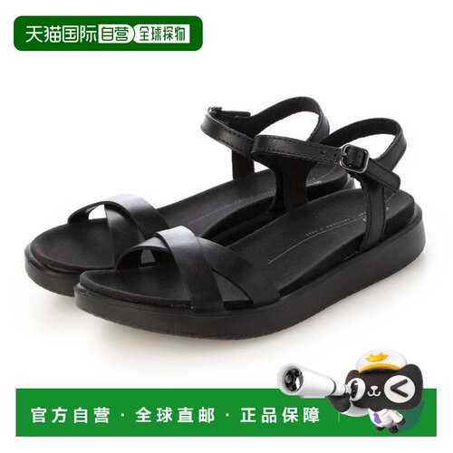 日本直邮ECCO 优质简约YUMA女士真皮踝带凉鞋