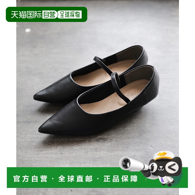 1h可退 日本直邮SESTO 女士舒适2WAY前后拉链绑带平底鞋 dnp4700