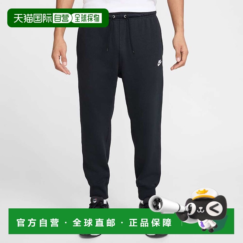 日本直邮Nike Club FT 慢跑裤 黑色/黑色/(白色) njp-fn3802-010