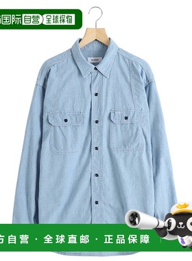 1h可退 日本直邮MASSES 男士复古工装长袖衬衫 25BCHAMBRAYSHT
