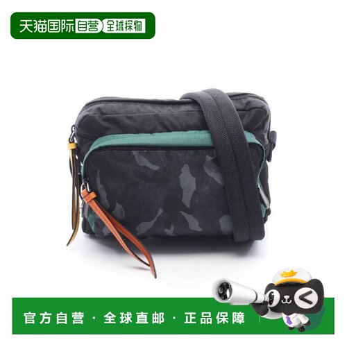 日本直邮中古Prada普拉达男包A级95新camouflage迷彩尼龙斜挎包黑