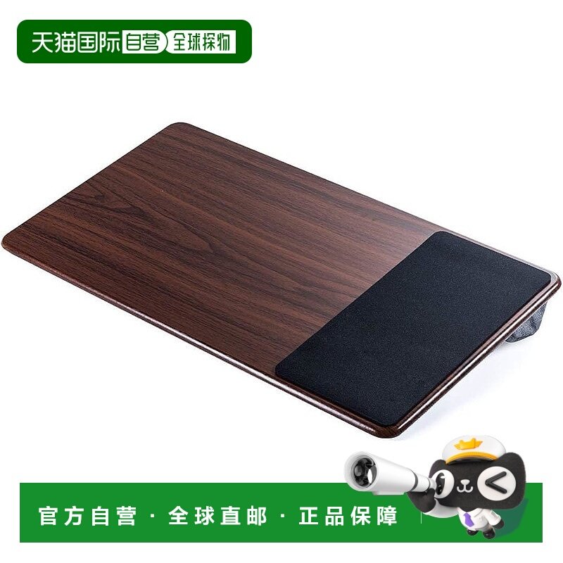 【日本直邮】Sanwa山业 PC膝桌 带鼠标垫 木纹色200-HUS007