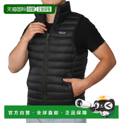 日本直邮PATAGONIA 男士羽绒背心可口袋尼龙羽绒背心(黑色)84623/