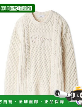 1h可退 日本直邮gelato pique男装宽松阿兰纹刺绣套头衫 PMNT2559