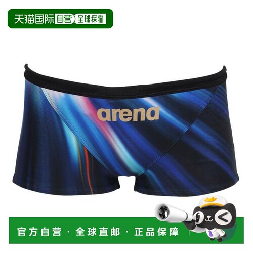 日本直邮ARENA竞技泳装训练短裤 黑金配色 S-LL码 AS6FWM16M BKG