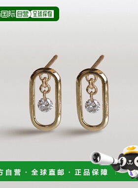 1h可退 日本直邮cui-cui 女装 0.1ct钻石K10YG激光孔设计耳钉 790
