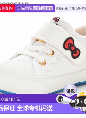 日本直邮Moonstar 儿童婴儿鞋 CARROT CR B40KTG 白色 Hello Kitt