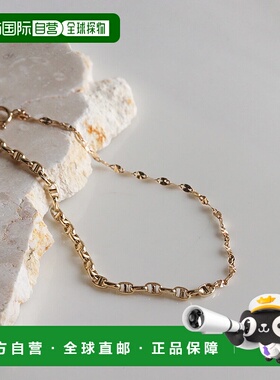 1h可退 日本直邮cui-cui 女装 华丽镜面+骷髅链设计 K10YG黄金手