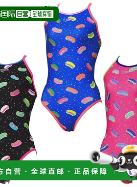 日本直邮Speedo 女士热狗泳衣粉色STW02604适用于游泳 比赛和训练