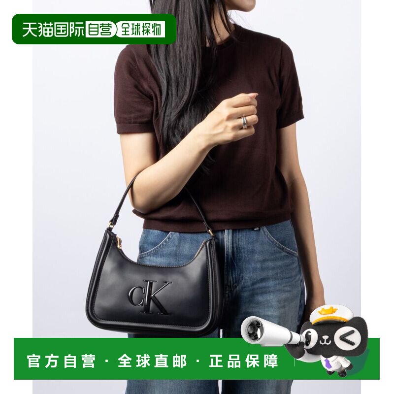 日本直邮Calvin Klein 卡尔文 克莱恩 RAISED CK 女士小号单肩包
