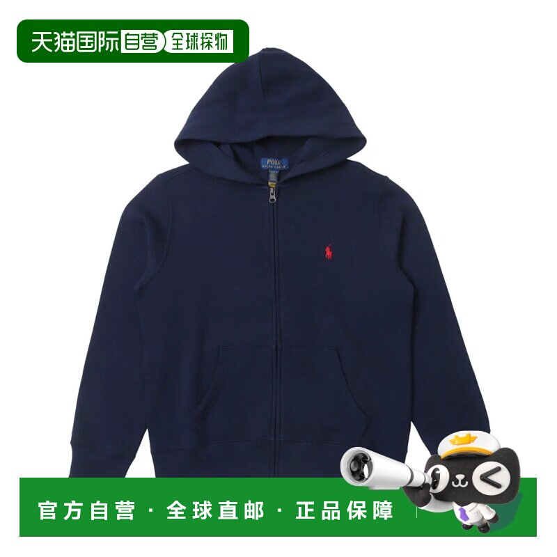 日本直邮Ralph Lauren 卫衣 男童女童款 棉混纺抓绒连帽衫 巡航蓝图片