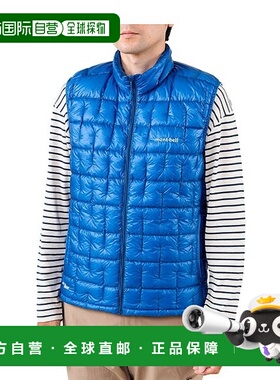 日潮跑腿Montbell蒙贝欧男背心马甲黑色羽绒保暖字母徽标1101530