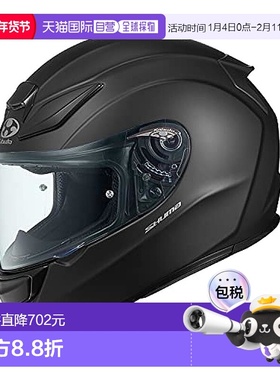 【日本直邮】OGK KABUTO 摩托车头盔 SHUMA 平面黑 XL骑行