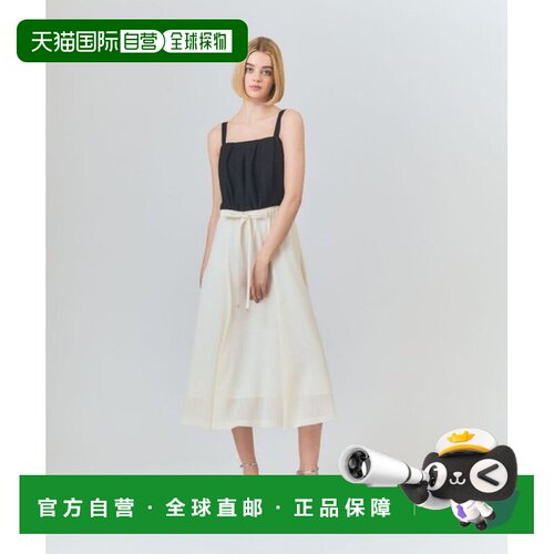 日本直邮GRACE CONTINENTAL 亚麻感双色背带裙吊带连衣裙套装