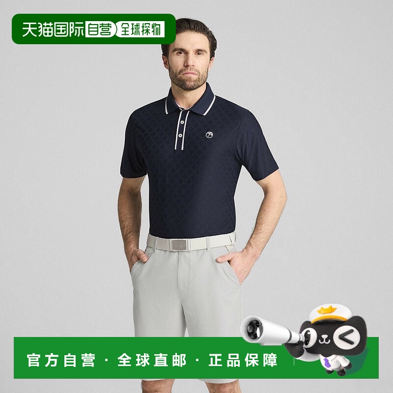 日本直邮PUMA x ARNOLD PALMER 男士高尔夫半袖提花针织polo衫