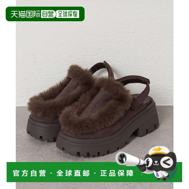 1h可退 日本直邮Ray Cassin 女士 厚底穆勒鞋 仿毛绒舒适 slip-on