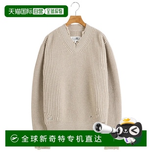 女士仿羊毛质感V领针织衫 1h可退 Margiela 日本直邮MM6 Maison
