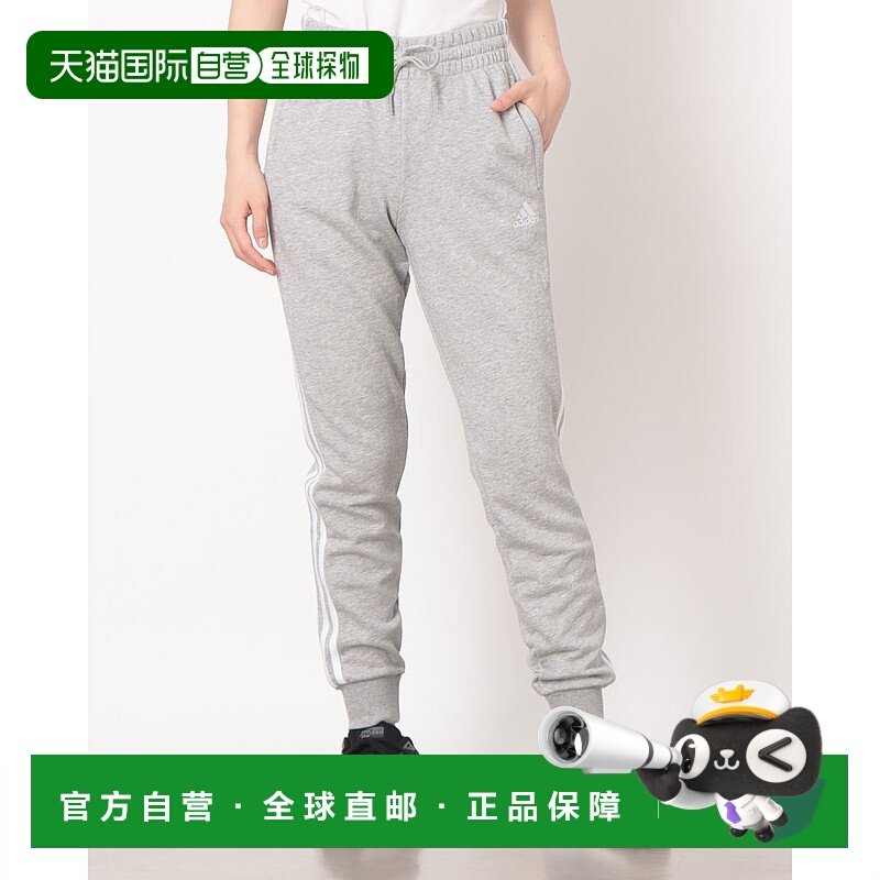 日本直邮阿迪达斯女士 Essentials 法式毛圈布三条纹运动裤GM8735