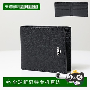 日本直邮FENDI 7M019 ROMA 双折钱包小巧无零钱包手工缝制皮革男士