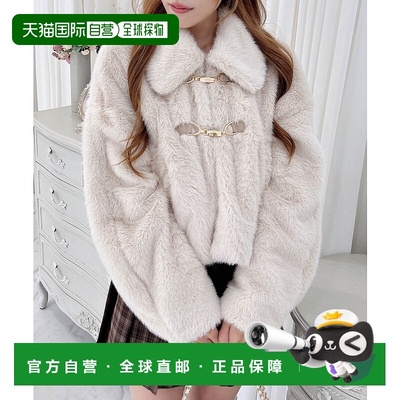 1h可退 日本直邮INGNI 女装 仿毛绒短款夹克 高级感金饰装饰 1254