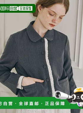 1h可退 日本直邮idem 女士 圆领短款西装 多色拼接立体剪裁 ID000