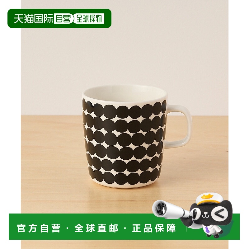 日潮跑腿Marimekko Oiva RASYMATTO 黑白圆点马克杯 black FREE 5