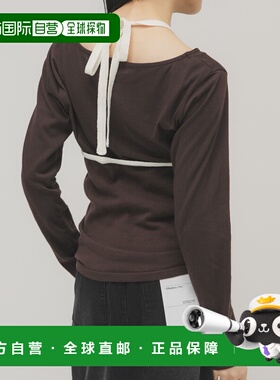 1h可退 日本直邮KBF 女装 两色拼接背心式叠穿T恤 上衣套装 KB261