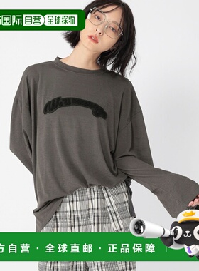 1h可退 日本直邮daily CLIP 女士纱质长款T恤 胸前立体刺绣 亲肤