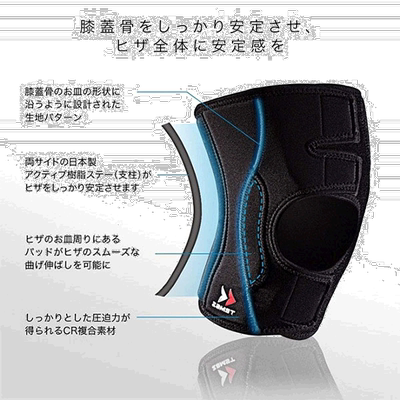 日本直邮ZAMST 男女 EK-3 左右护膝护膝 1件 ZAMST 371901 371902