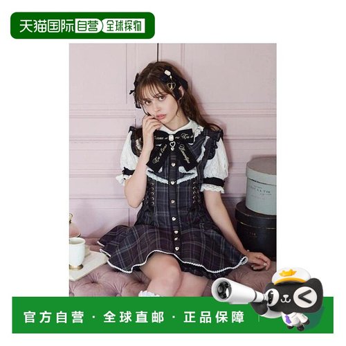 日本直邮日潮 Liz Lisa 荷叶边蝴蝶结套装 242-6220-0新款连衣裙