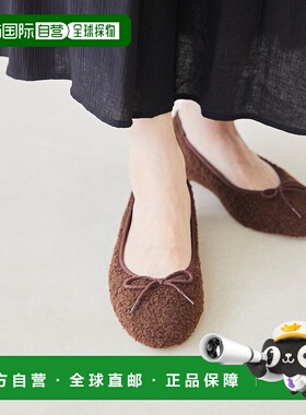 日本直邮Menue 蓬松跟脚圆头芭蕾鞋 ME8623BW00047