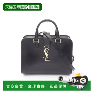 日本直邮中古YSL圣罗兰女包A级95新Baby cabas牛皮斜挎包黑色